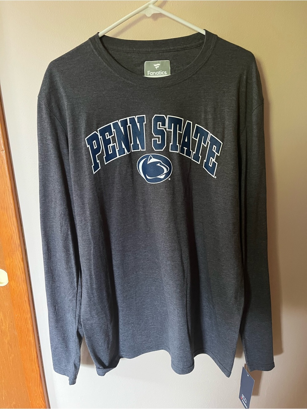 Fanatics Men’s Penn State Crewneck Long Sleeve Tee - Charcoal & Navy